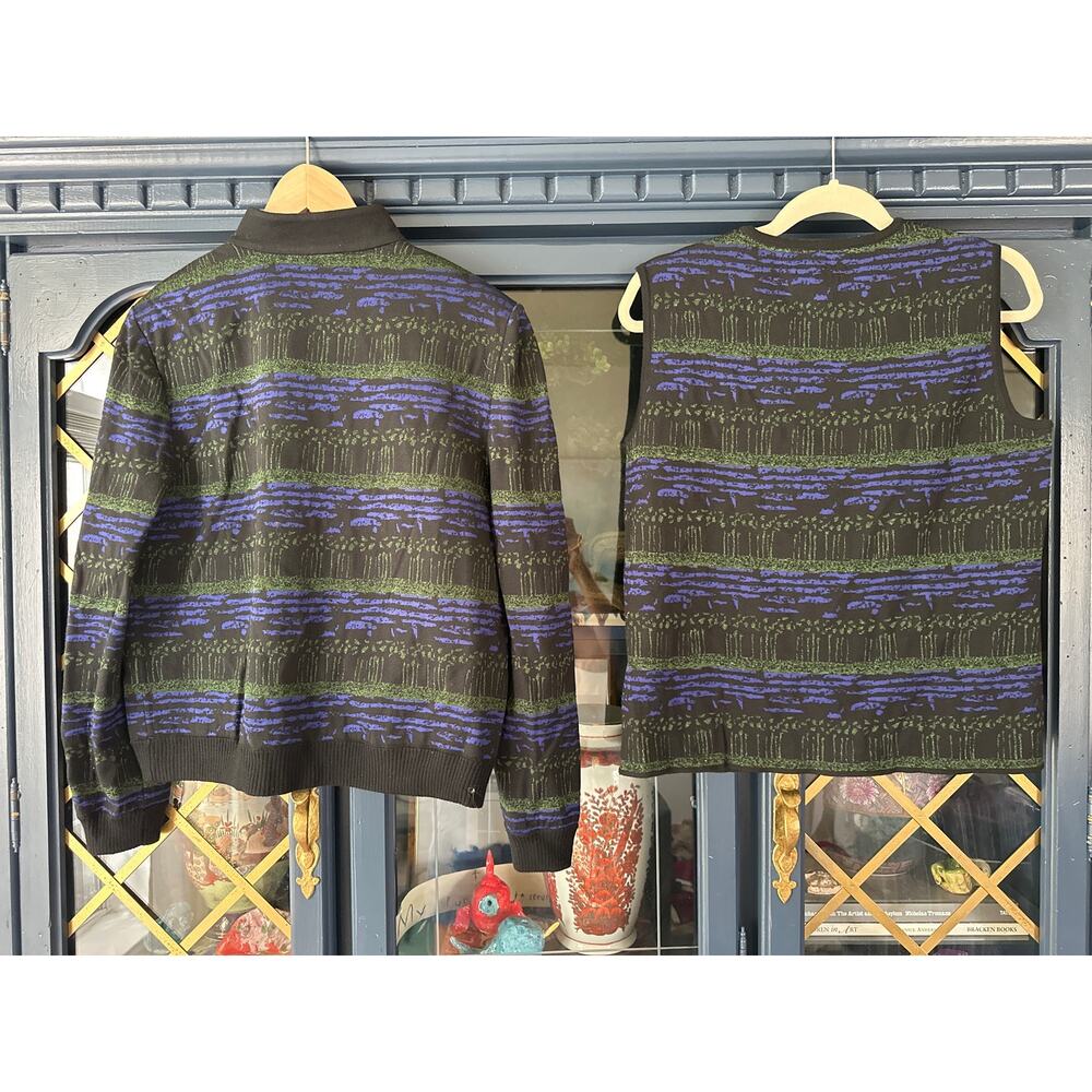 Vintage St. John Collection Marie Gray knit Suit jacket With Shell medium 12 - Picture 3 of 12